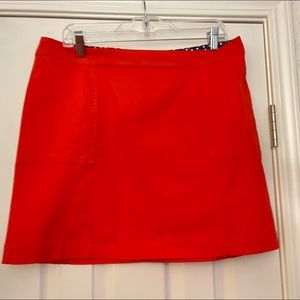 NWT Boden Cotton Orange Short Skirt Size US 10 Petite